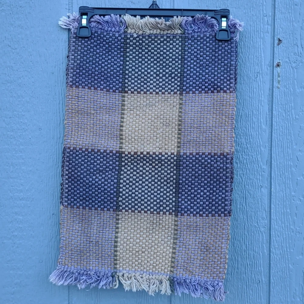Pier 1‎ Imports Jute Cotton Plaid Placemats Set of 2